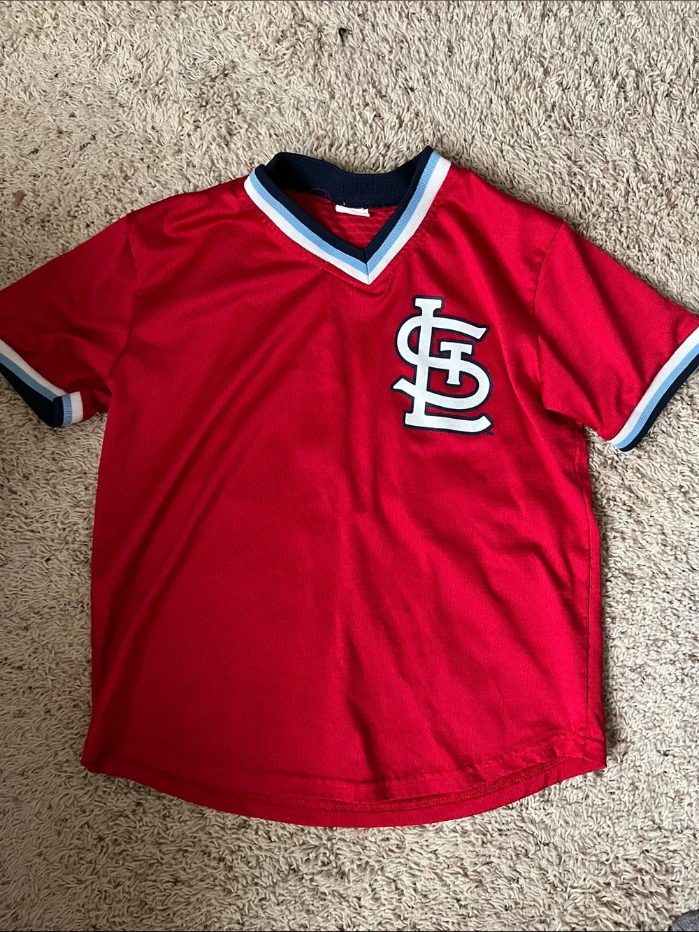 Youth St. Louis Cardinals Red V-Neck Jersey Top